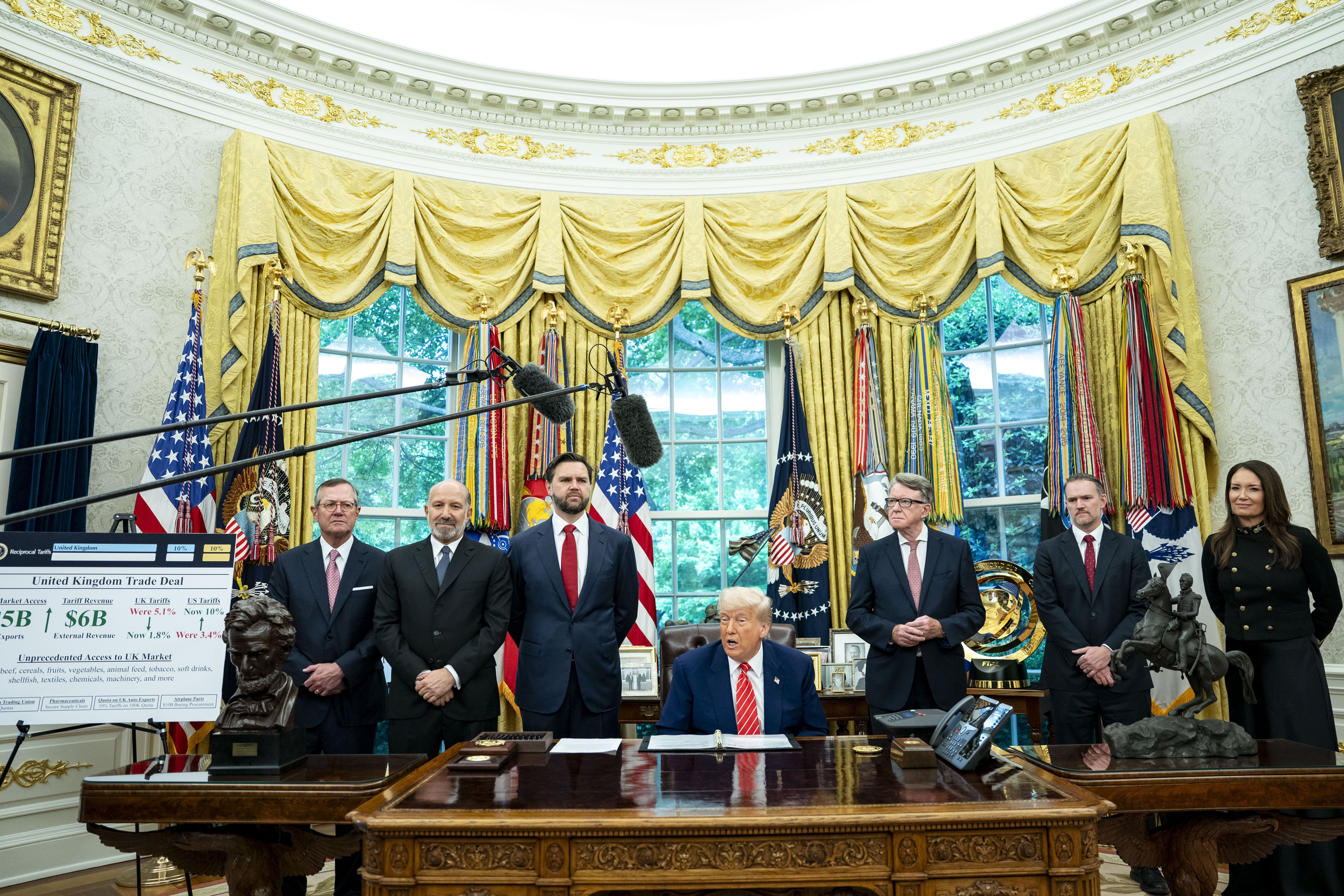 
<span>トランプ大統領の発言とアクション（5月1日～5月8日）：相互関税発表から約1カ月、トランプ政権で初の貿易協定締結</span>
