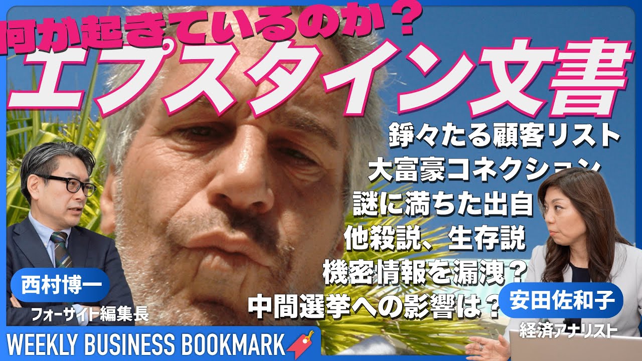 
<span>著名人が戦々恐々「エプスタイン文書」とは？｜経済アナリストの安田佐和子さんに聞く</span>
