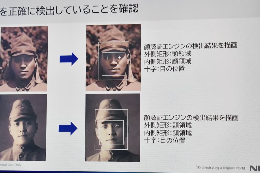 AI顔認証が示した判定結果