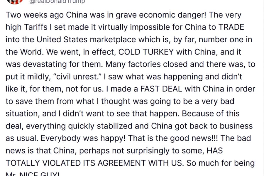 トランプ大統領の発言とアクション（5月28日～6月5日）：米中首脳電話会談で融和モード演出、マスク氏とのバトルは「プロレス」？ 